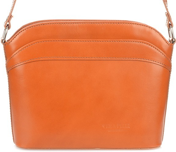 Vera Pelle 696 dámska kožená crossbody kabelka camel