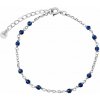 Silvego Strieborný náramok Marina 17+3 cm modrý ZT1204157BB