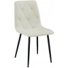 Textilomanie Krémová jedálenská stolička LIBRA s čiernymi nohami Textilomanie Krémová jedálenská stolička LIBRA s čiernymi nohami