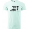 Play Eat Sleep Repeat game - Klasické pánske tričko vyššej gramáže - S ( Frost ) Play Eat Sleep Repeat game - Klasické pánske tričko vyššej gramáže - S ( Frost )