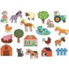Vilac drevené magnetky farma 20 ks Vilac drevené magnetky farma 20 ks
