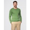 Ombre Classic men's sweater with round neckline green zelená