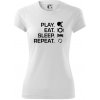 Stolný tenis - eat sleep - Dámske Fantasy športové (dresovina) - S ( Biela ) Stolný tenis - eat sleep - Dámske Fantasy športové (dresovina) - S ( Biela )