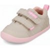Biomecanisc dievčenské barefoot plátenné tenisky Lona Basica Beige Y Rosa