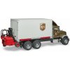 Bruder 2828 MACK Granite UPS logistik a vysokozdvihem Bruder 2828 MACK Granite UPS logistik a vysokozdvihem