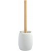 Spirella WC kefa SVEN s bielou polyresinovou nádobou drevo