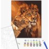Maľovanie podľa čísiel zamilované levy Maľovanie podľa čísiel zamilované levy