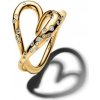 Pozlátený prsteň PANDORA Essence Srdce organického tvaru so zirkónmi 4 164675C01-48 Pozlátený prsteň PANDORA Essence Srdce organického tvaru so zirkónmi 4 164675C01-48