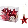 Mondex Súprava 12 ks vianočných ozdôb Hviezdy červená Mondex Súprava 12 ks vianočných ozdôb Hviezdy červená