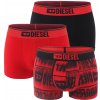 DIESEL - pánske boxerky 3PACK cotton stretch modern DIESEL print black & red combo-L (84-89 cm) DIESEL - pánske boxerky 3PACK cotton stretch modern DIESEL print black & red combo-L (84-89 cm)