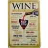 Plechová tabula WINE 20x30 cm (Víno retro ceduľa Plechová tabula WINE 20x30 cm (Víno retro ceduľa
