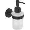 AQUALINE - SAMBA dávkovač mydla 150ml, mliečne sklo, čierny mat SB219 AQUALINE - SAMBA dávkovač mydla 150ml, mliečne sklo, čierny mat SB219