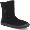 Froddo Zima 2023 Barefoot čižmy s membránou BF Tex Suede Black čierne