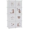 Kondela Detská modulárna skriňa, biela/hnedý vzor, KIRBY Kondela Detská modulárna skriňa, biela/hnedý vzor, KIRBY