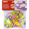 APLI penovka tvary - kvety s trblietkami samolepiace -mix veľkostí, farieb 48 ks APLI penovka tvary - kvety s trblietkami samolepiace -mix veľkostí, farieb 48 ks