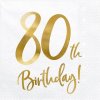 Servítky 80 rokov zlaté 33cm 20ks Servítky 80 rokov zlaté 33cm 20ks