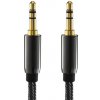 MG audio kábel 3.5mm mini jack M/M 1.5m, čierny