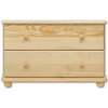 Bývaj s nami SK, KD102 Komoda s 2 zásuvkami, šírka 80 cm, prírodná borovica masív Bývaj s nami SK, KD102 Komoda s 2 zásuvkami, šírka 80 cm, prírodná borovica masív