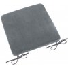 Bellatex Sedák hladký Korall micro šedý - 40x40 cm Bellatex Sedák hladký Korall micro šedý - 40x40 cm
