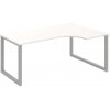 Pracovný stôl UNI O, ergo, ľavý, 180x75,5x120 cm, biela/sivá Pracovný stôl UNI O, ergo, ľavý, 180x75,5x120 cm, biela/sivá