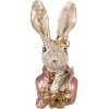 Dekorácia busta zajačice so zlatou patinou - 11*12*24 cm - Clayre & Eef