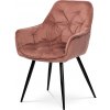 Autronic DCH-421 PINK4 Jedálenská stolička, poťah staroružová zamatová látka, kovová 4nohá podnož, čierny lak Autronic DCH-421 PINK4 Jedálenská stolička, poťah staroružová zamatová látka, kovová 4nohá podnož, čierny lak