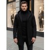 Dstreet pánský jednořadý černý zimní kabát CX0444 Dstreet pánský jednořadý černý zimní kabát CX0444