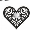 Nádherná dekorácia na stenu v tvare srdca čierna Nádherná dekorácia na stenu v tvare srdca čierna