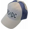 AC/DC Black Logo (2-Tone) Šiltovka Grey & Navy Blue UNI AC/DC Black Logo (2-Tone) Šiltovka Grey & Navy Blue UNI
