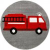 Najkoberce Lima G752A hasičské auto, červený / sivý kruh 140 cm kruh Najkoberce Lima G752A hasičské auto, červený / sivý kruh 140 cm kruh