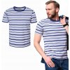 T-SHIRT Pánske REDISH Tričko BIELE s PRUHY Hrubá Bavlna M Pako Jeans T-SHIRT Pánske REDISH Tričko BIELE s PRUHY Hrubá Bavlna M Pako Jeans