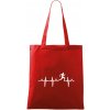 EKG bežec - muž - Taška bavlnená - 42 x 38 cm ( Červená ) EKG bežec - muž - Taška bavlnená - 42 x 38 cm ( Červená )