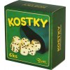 Hracie kocky biele 6 ks s kelímkom v krabičke Hracie kocky biele 6 ks s kelímkom v krabičke