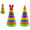 Teddies skladačka pyramída s krúžkami plast 28 cm v sieťke Teddies skladačka pyramída s krúžkami plast 28 cm v sieťke