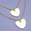 Dvojitá dámska retiazka z pozlátenej chirurgickej ocele so srdiečkami Dvojitá dámska retiazka z pozlátenej chirurgickej ocele so srdiečkami