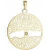 Evolution Group Zlatý prívesok strom života s briliantom 94B00014