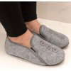 Dámske sivé filcové zateplené papuče EVINA Dámske sivé filcové zateplené papuče EVINA