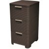 Regál Curver Style 3x14L so šuplíkmi tmavě hnědý Regál Curver Style 3x14L so šuplíkmi tmavě hnědý