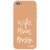 Picasee silikonový průhledný obal pro Apple iPhone 5/5S/SE - Boss Mama Picasee silikonový průhledný obal pro Apple iPhone 5/5S/SE - Boss Mama
