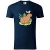 Kapybara a vtáčik - Tričko z organickej bavlny - 3XL ( Tmavomodrá (veľmi tmavá - skoro čierna) ) Kapybara a vtáčik - Tričko z organickej bavlny - 3XL ( Tmavomodrá (veľmi tmavá - skoro čierna) )
