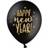 PartyDeco Balóniky Happy New Years latexové čierne 6ks 30cm PartyDeco Balóniky Happy New Years latexové čierne 6ks 30cm