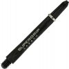 Násadky na šípky Harrows Supergrip Carbon krátke, strieborný prsteň Násadky na šípky Harrows Supergrip Carbon krátke, strieborný prsteň