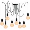 Závesná stropná lampa ARANE pavúk 8 ramien pre LED 8x E27 LUMILED Závesná stropná lampa ARANE pavúk 8 ramien pre LED 8x E27 LUMILED