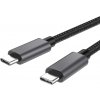 PremiumCord ku31cr2 USB-C ( USB 3.2 GEN 2, 3A, 60W, 20Gbit/s ) bavlněný oplet, 2m