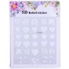 5D nálepka na nechty ZD3066 srdcia