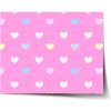 Sablio Plagát Srdce na ružovej - 90x60 cm Sablio Plagát Srdce na ružovej - 90x60 cm