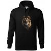 Lev fotka - Mikina pánska Cape s kapucňou - 5XL ( Čierna ) Lev fotka - Mikina pánska Cape s kapucňou - 5XL ( Čierna )