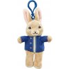 Prívesok na kľúče Rainbow Plyšová zajačik Peter v modrej bundičke