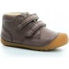 Bundgaard Velcro Brown Petit členkové barefoot topánky