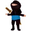 Prstový maňuška modrý ninja Fiesta Crafts Prstový maňuška modrý ninja Fiesta Crafts